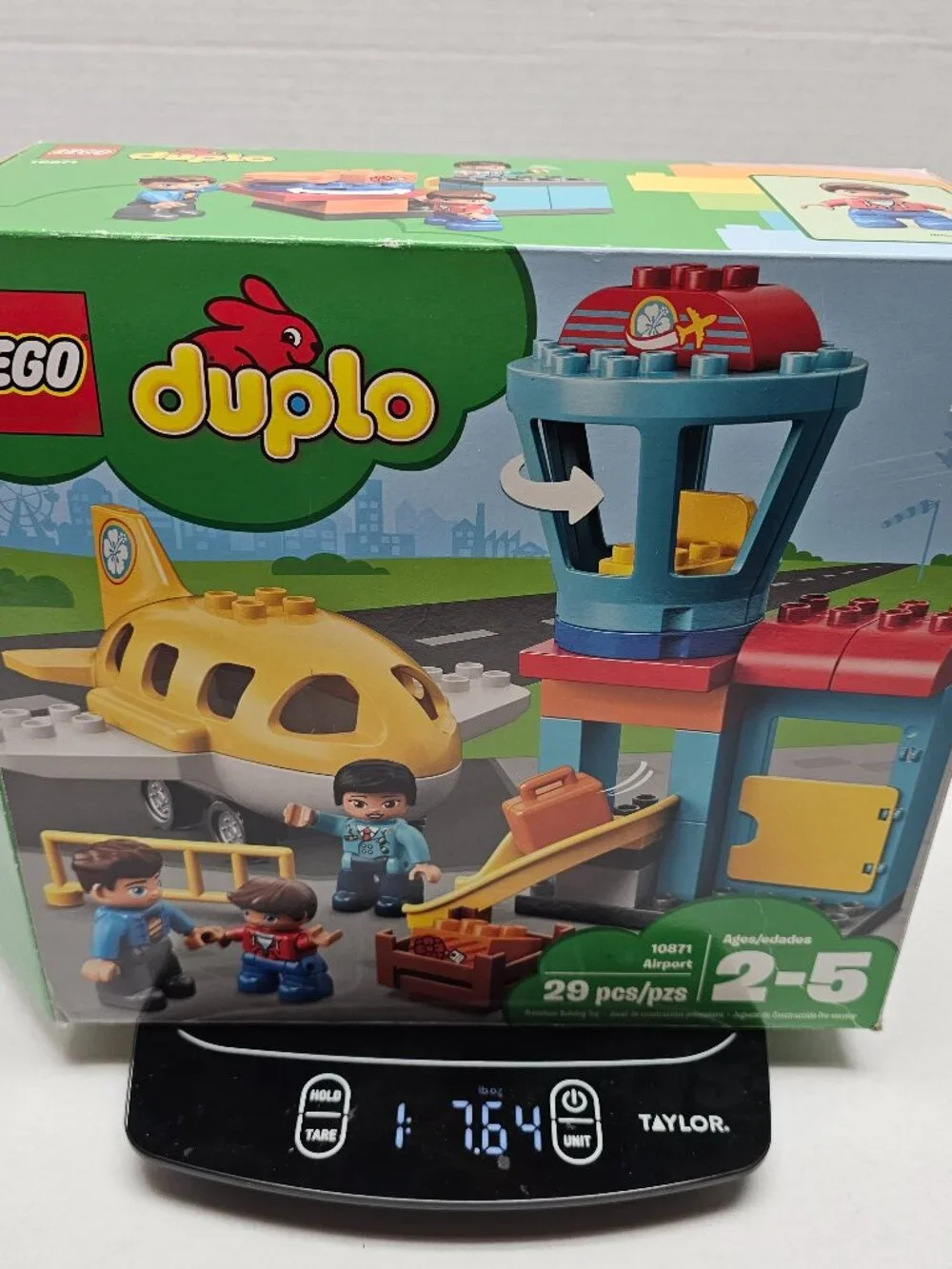 Lego Duplo Town Airport Tower Plane Pilot Luggage Boy Girl Toddler 10871 Set +